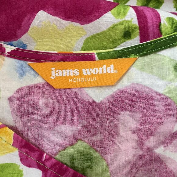 Jams World Mini Dress Sundress Flower Party Floral Sleeveless V Neck M - Picture 6 of 6